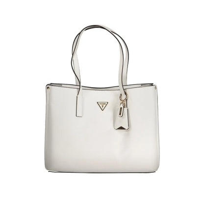 GUESS JEANS Borsa Donna Bianca Meridian a Spalla con Tasche Esterne e Zip Borse Bianco - foto prodotto