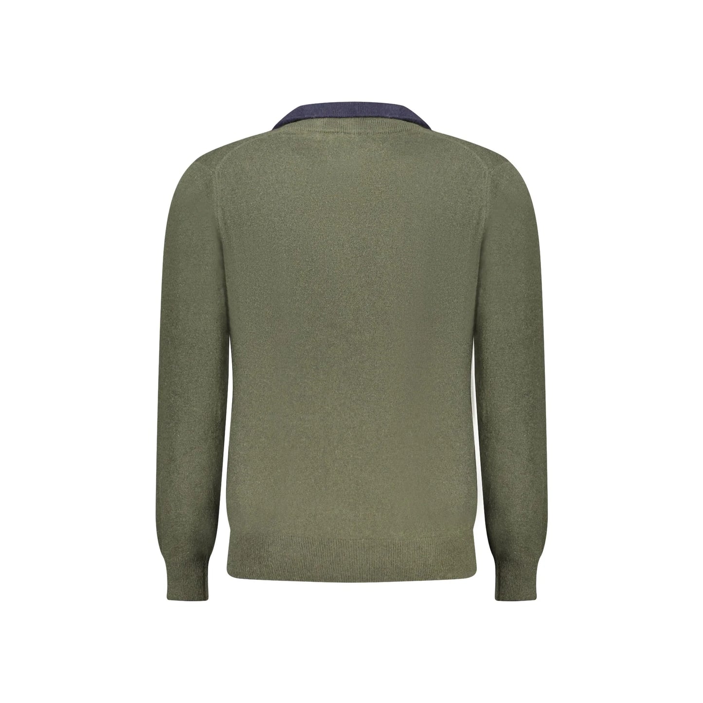 North Sails Maglione Uomo Verde Mezza Zip in Lana e Cachemire Maglie - vista 2