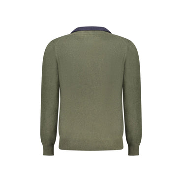 North Sails Maglione Uomo Verde Mezza Zip in Lana e Cachemire Maglie - vista 2