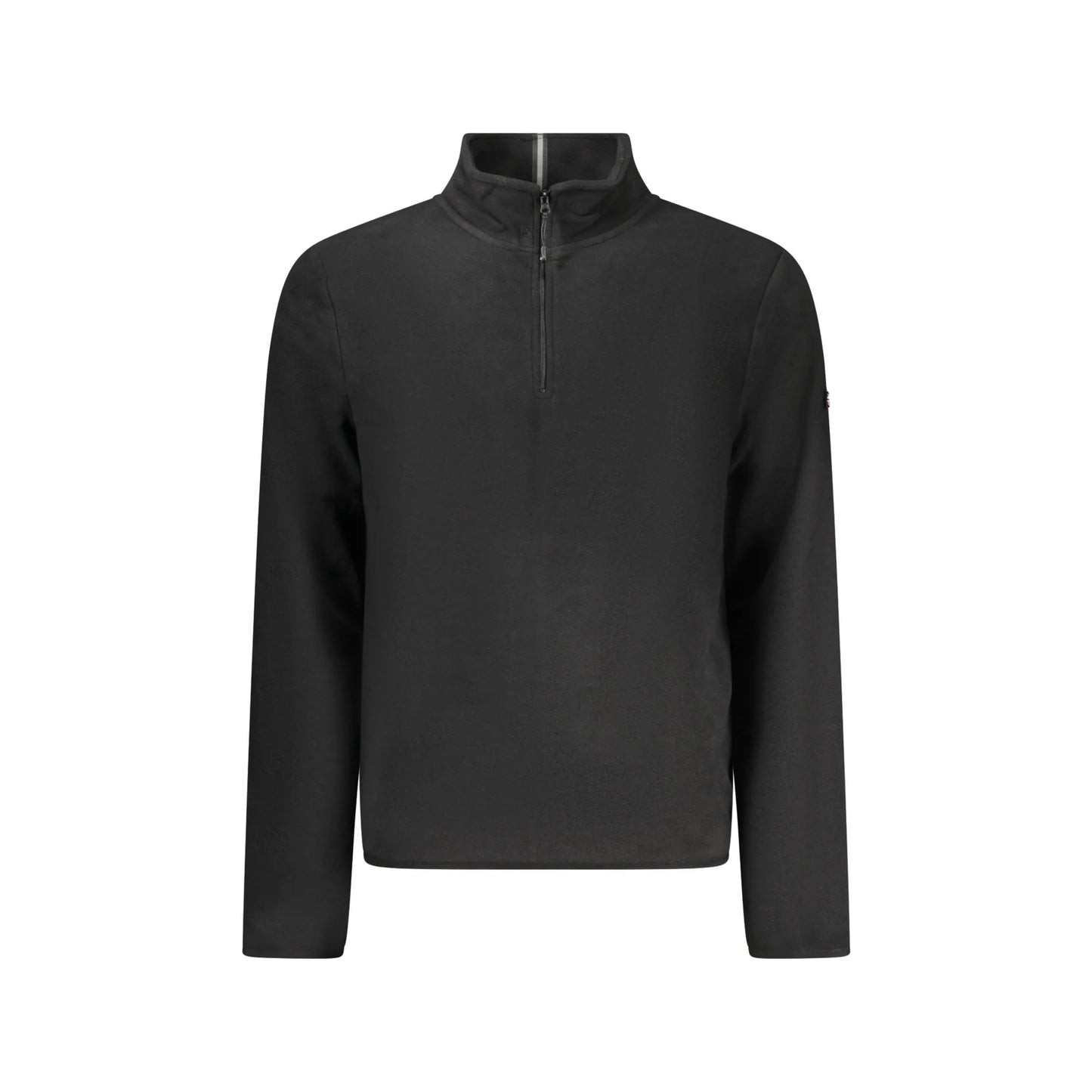 Norway 1963 Felpa Pile Uomo Nera Mezza Zip Contrasto Logo Felpe Nero - foto prodotto