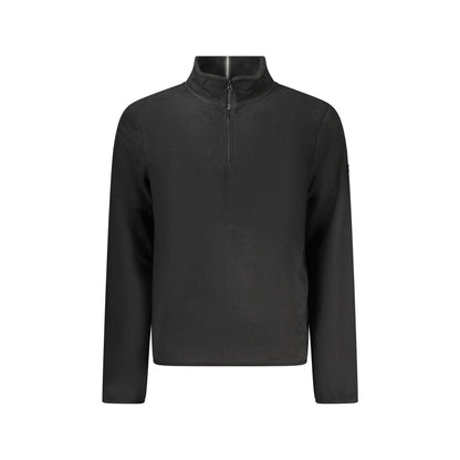 Norway 1963 Felpa Pile Uomo Nera Mezza Zip Contrasto Logo Felpe Nero - foto prodotto