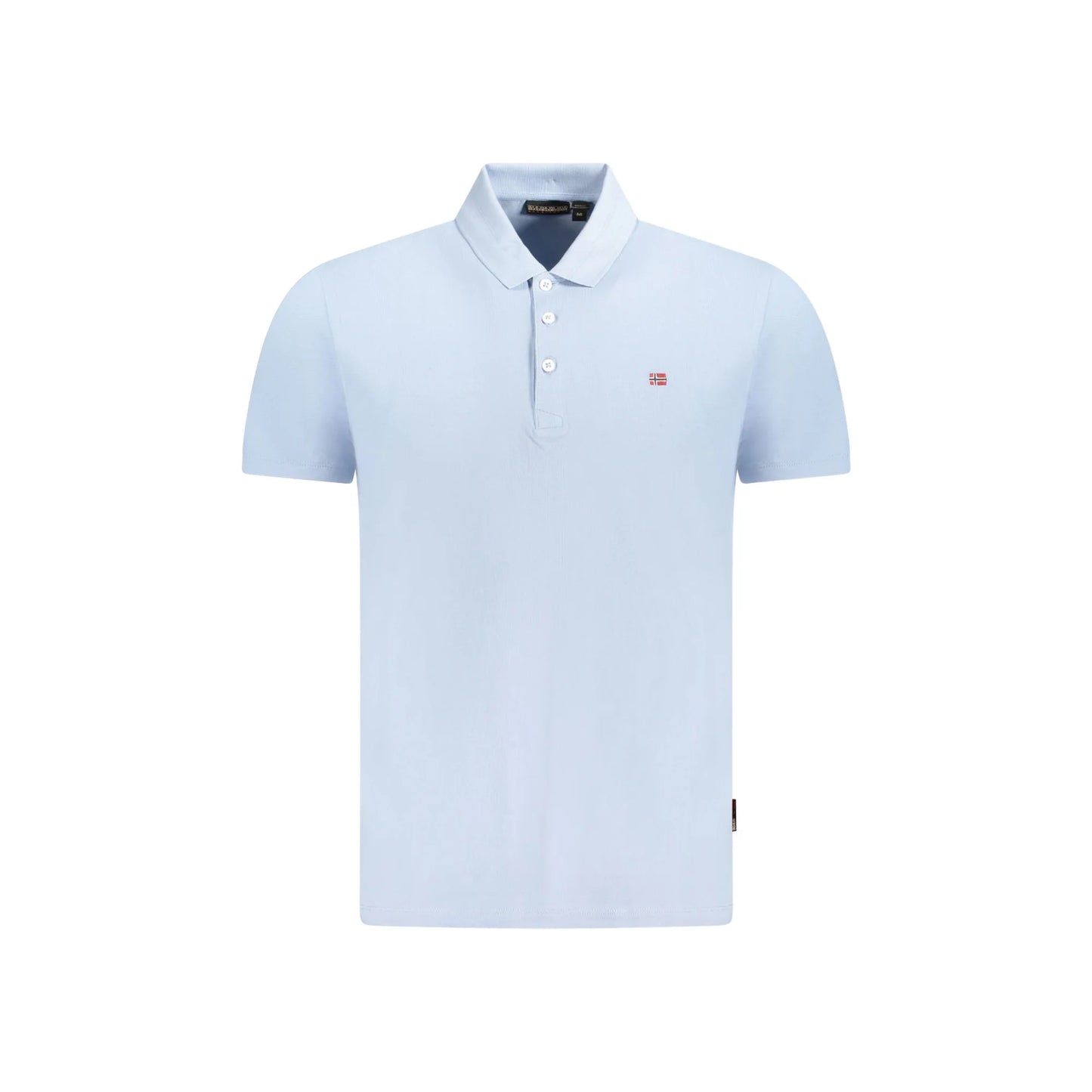 Napapijri Polo Maniche Corte Uomo Azzurra Ricamo Azzurro - foto prodotto
