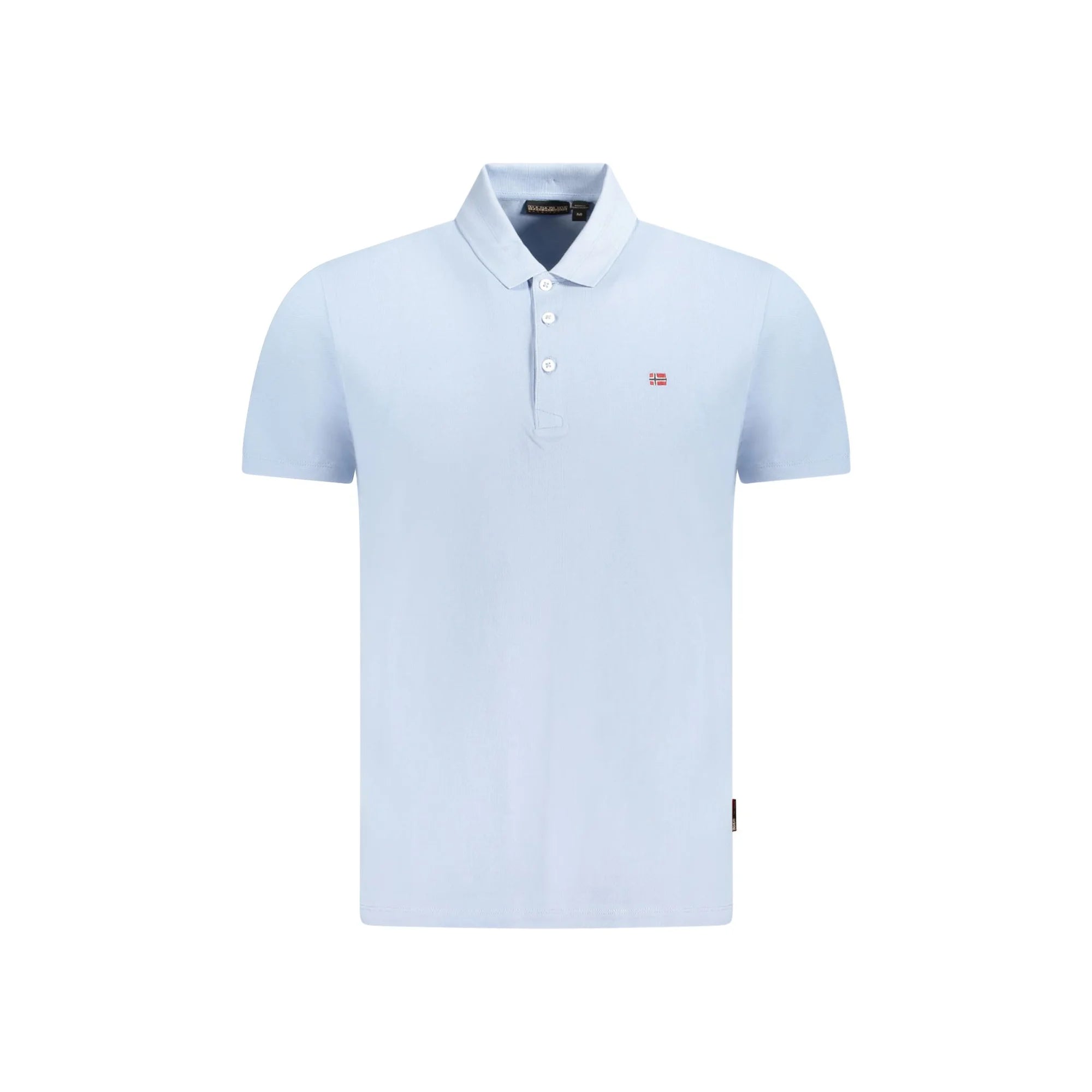 Napapijri Polo Maniche Corte Uomo Azzurra Ricamo Azzurro - foto prodotto