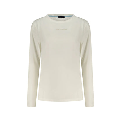 North Sails T-Shirt Maniche Lunghe Donna Bianca Stampa in Rilievo Bianco - foto prodotto