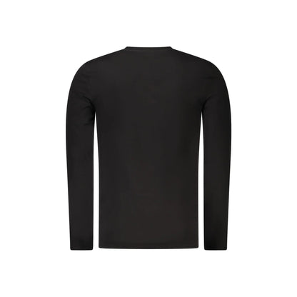Guess Jeans T-Shirt Maniche Lunghe Uomo Nera Logo nero - vista 2