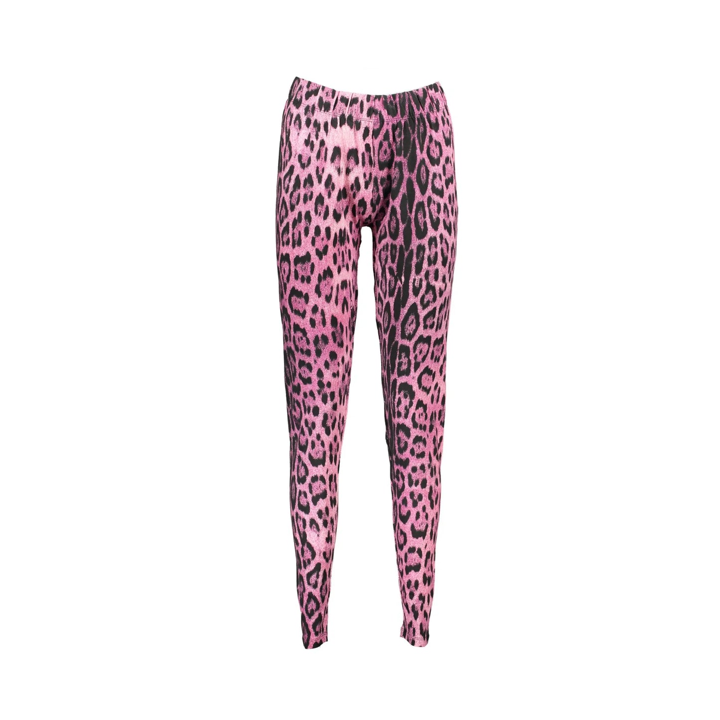 Cavalli Class Pantaloni Leggins Donna Rosa Stampa Logo - foto prodotto
