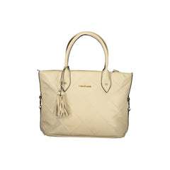 Laura Biagiotti Women's Crossbody Bag Beige Zip Closure