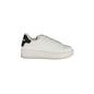 GAELLE PARIS Scarpe Sneakers Donna Bianco con Doppio Laccio Loggato - foto prodotto