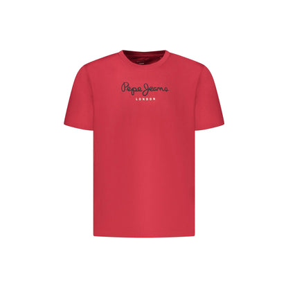 Pepe Jeans T-Shirt Maniche Corte Uomo Rossa Stampa Logo Rosso - foto prodotto