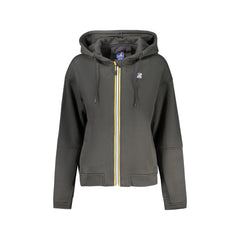 K-Way Felpa Maniche Lunghe Donna Nera con Zip e Logo