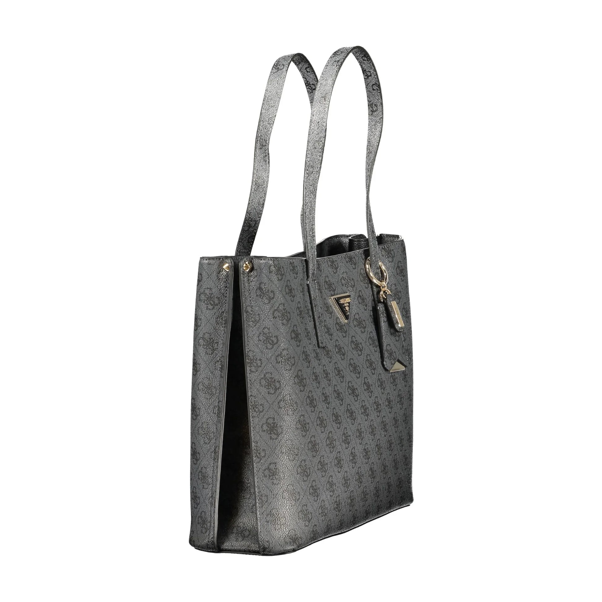 Guess Jeans Borsa a Spalla Donna Nera Stampa Logo Borse nero - vista 3