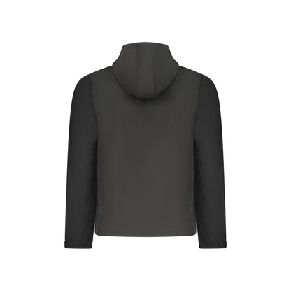 U.S. Grand Giubbotto Uomo Nero Soft Shell Cappuccio Tasche Logo Giubbotti e Giacche - vista 2