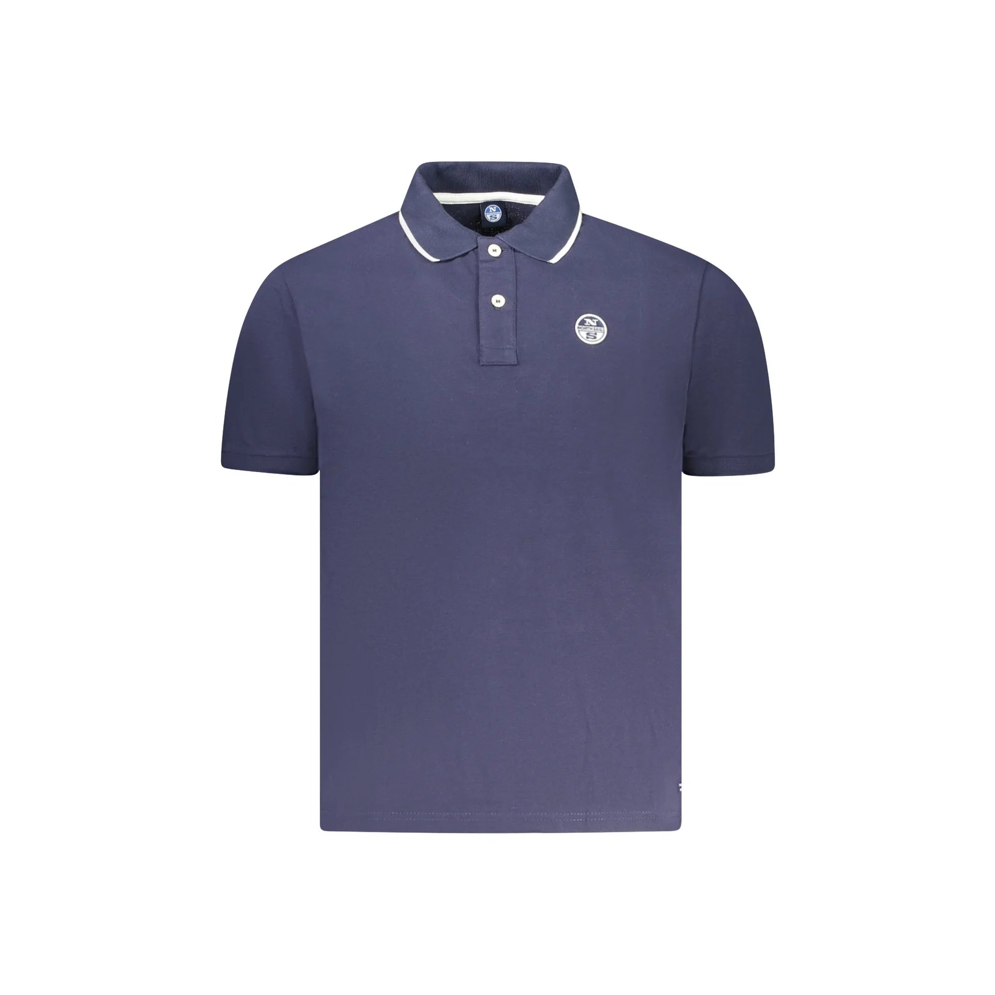 North Sails Polo Uomo Blu Maniche Corte Cotone Logo - foto prodotto