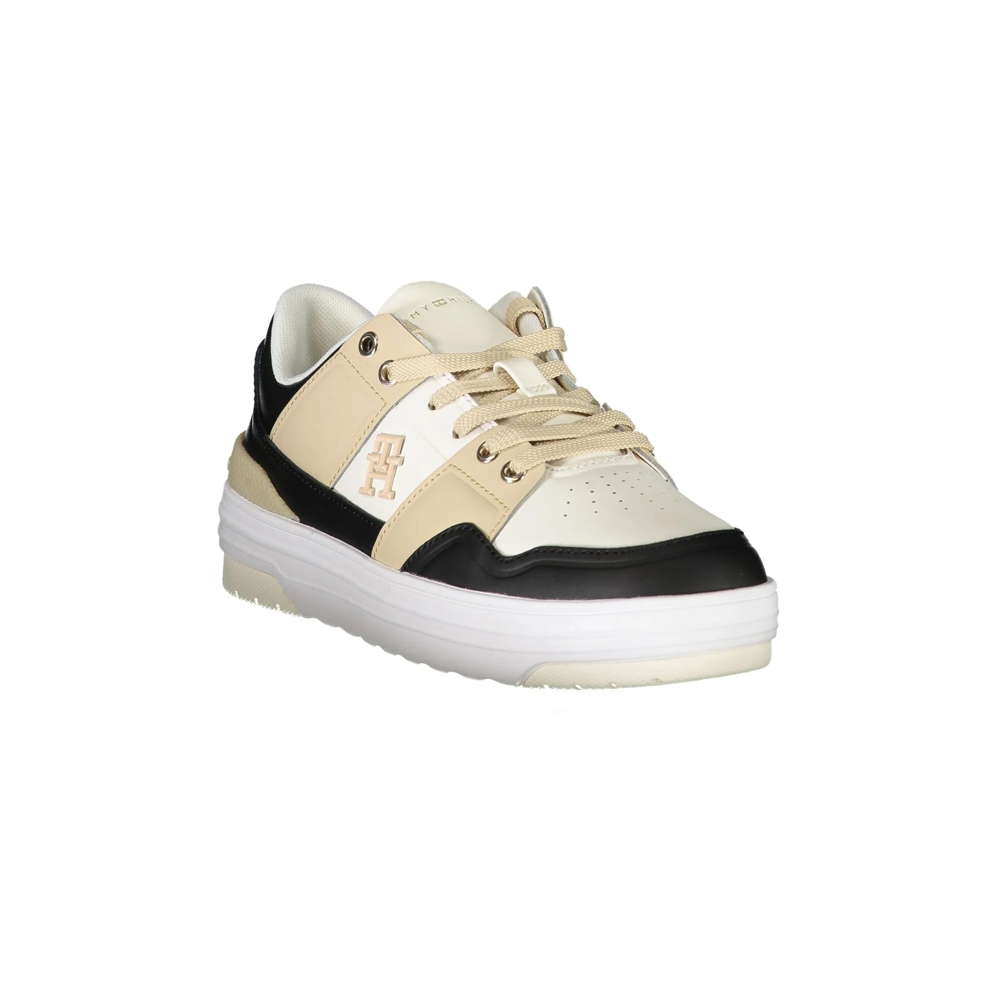 TOMMY HILFIGER Scarpe Sneakers Donna Bianche con Dettagli a Contrasto e Logo bianco - vista 2