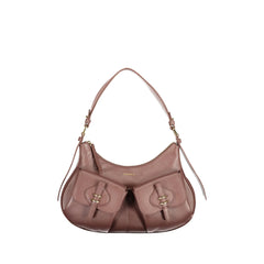 Coccinelle Umhängetasche echtes Leder Damen braun mit Logo