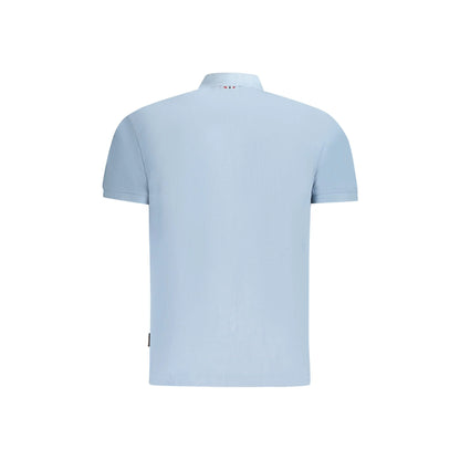 Napapijri Polo Maniche Corte Uomo Azzurra Stampa/Ricamo/Logo azzurro - vista 2