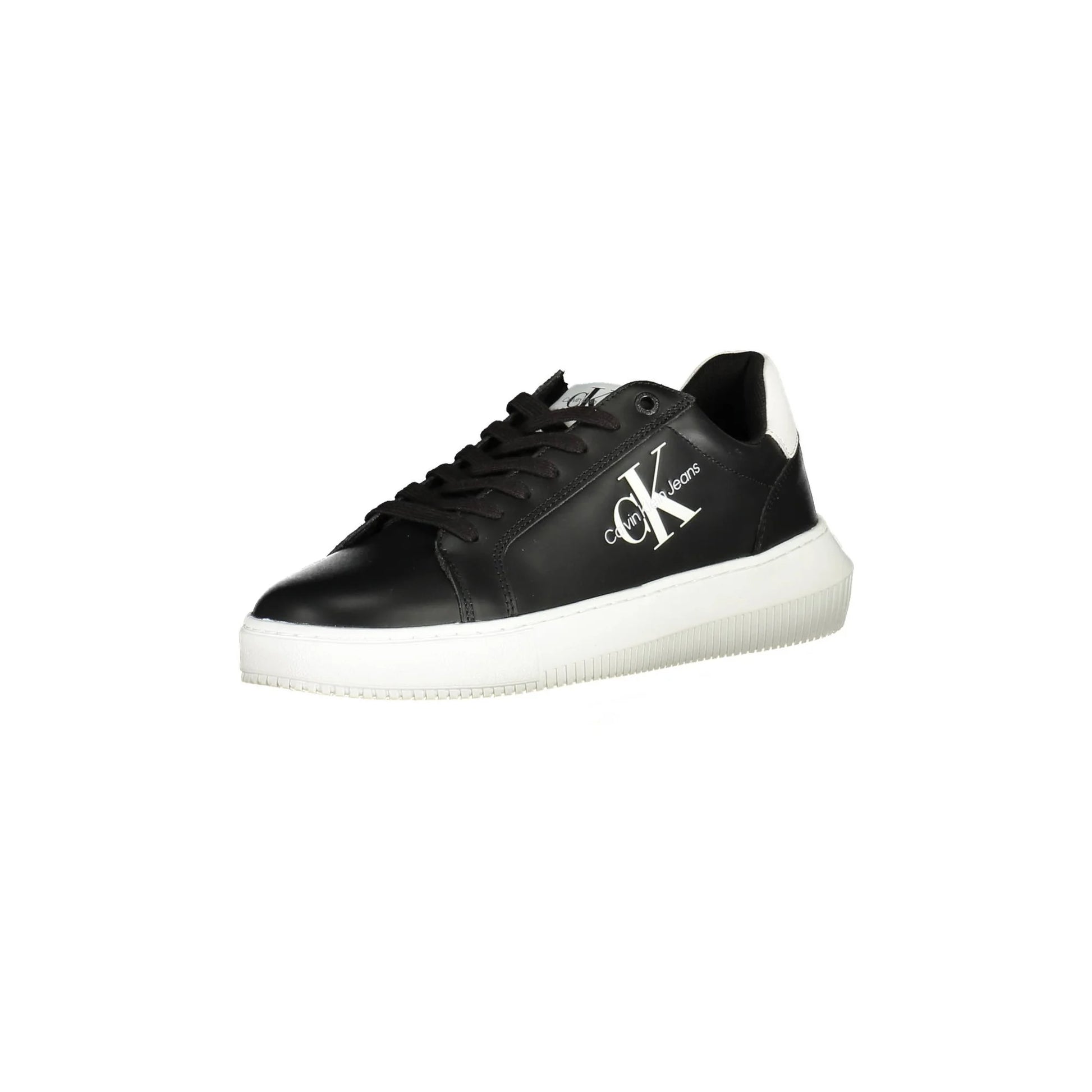 CALVIN KLEIN Scarpe Sneakers Uomo Nere con Dettagli a Contrasto e Logo Nero - foto prodotto
