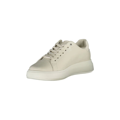 CALVIN KLEIN Scarpe Sneakers Donna Beige con Dettagli a Contrasto - vista 2