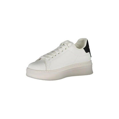 GAELLE PARIS Scarpe Sneakers Donna Bianche con Doppio Laccio Loggato bianco - vista 3