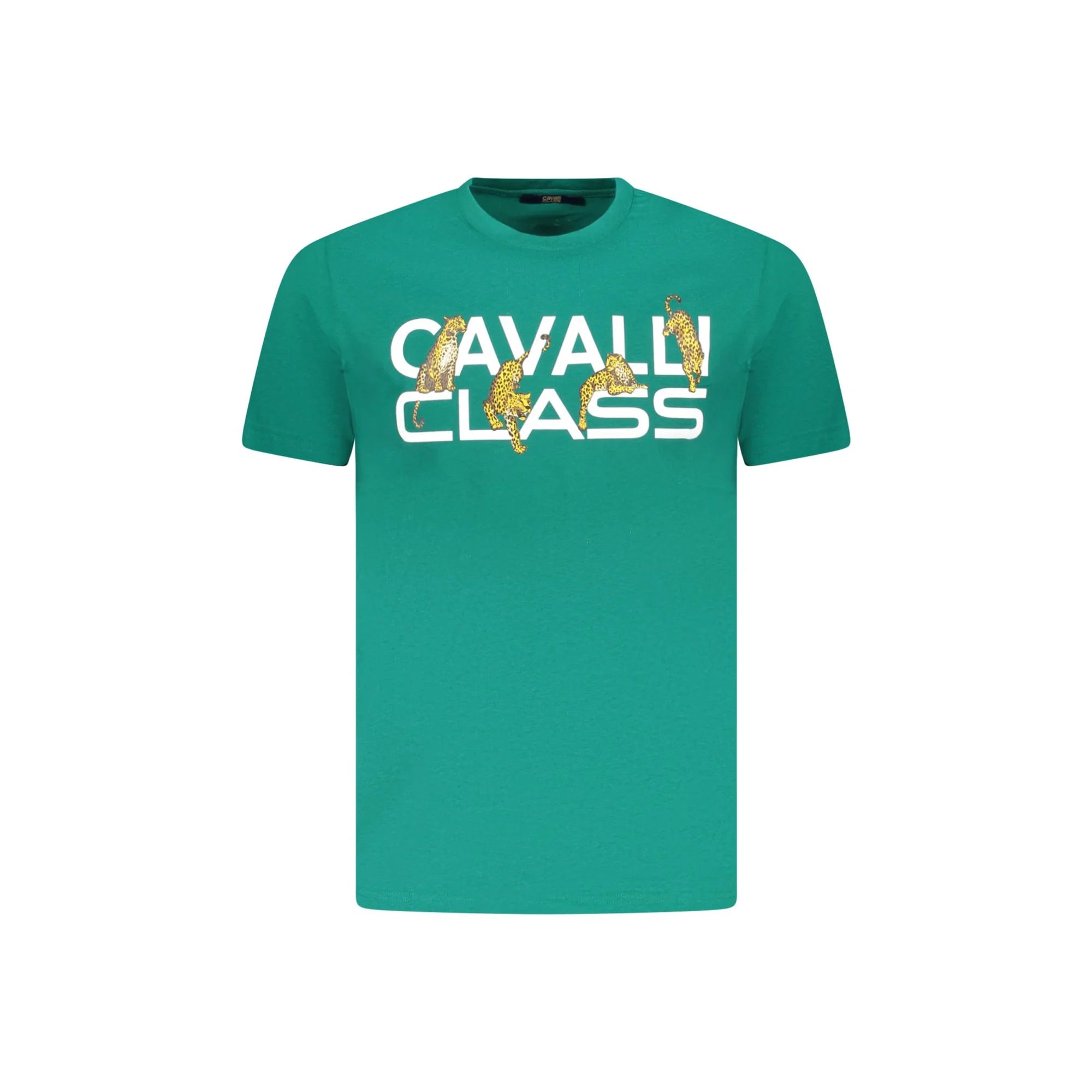 Cavalli Class T-Shirt Maniche Corte Uomo Verde Stampa - foto prodotto