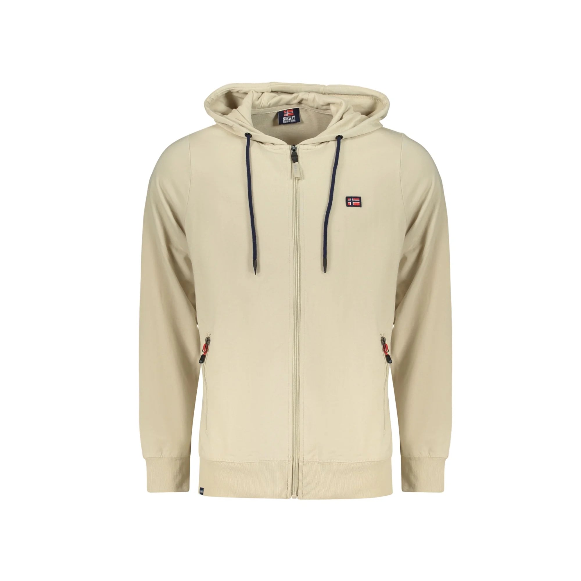 NORWAY 1963 FELPA CON ZIP UOMO BEIGE