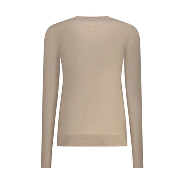 Norway 1963 Maglia Donna Beige Girocollo Maniche Lunghe Logo Maglie - vista 2