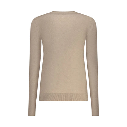 Norway 1963 Maglia Donna Beige Girocollo Maniche Lunghe Logo Maglie - vista 2