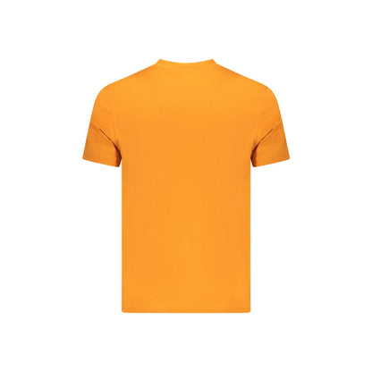 Napapijri T-Shirt Uomo Arancio Maniche Corte Girocollo Ricamo Logo - vista 2