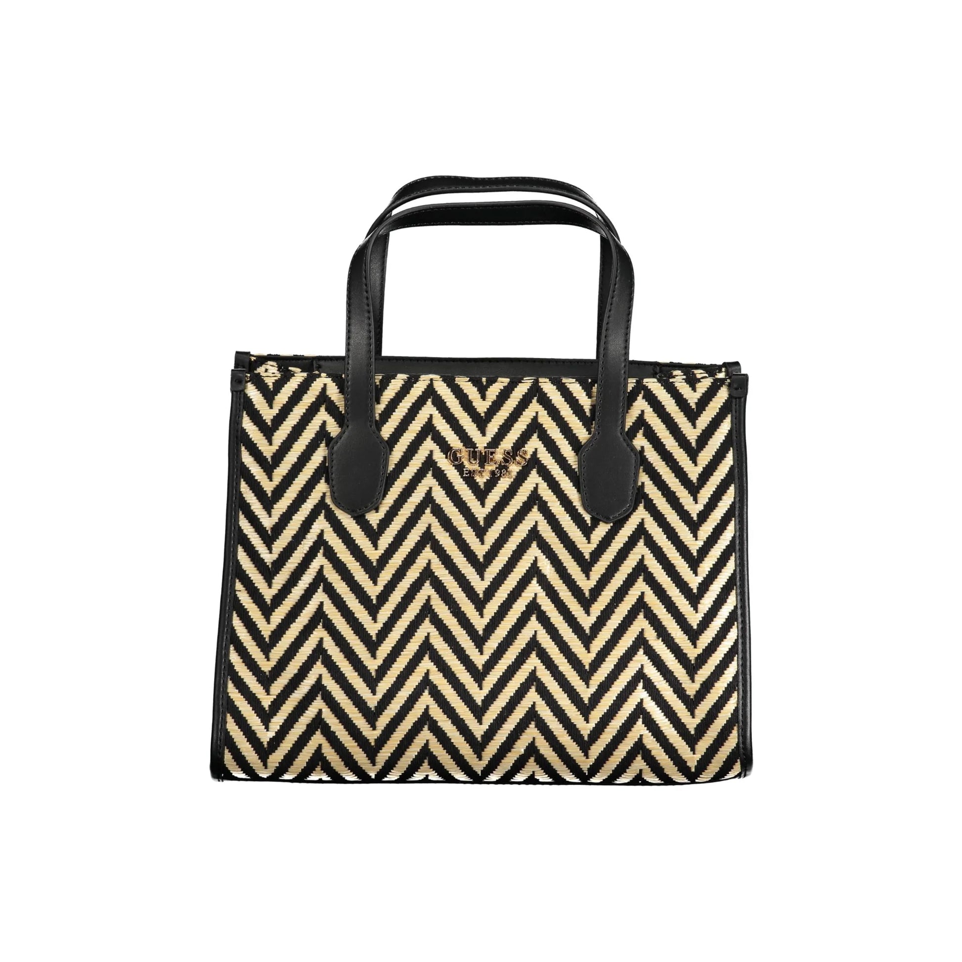 GUESS JEANS Borsa Donna Silvana a Mano Nera con Tracolla e Zip Borse Nero - foto prodotto
