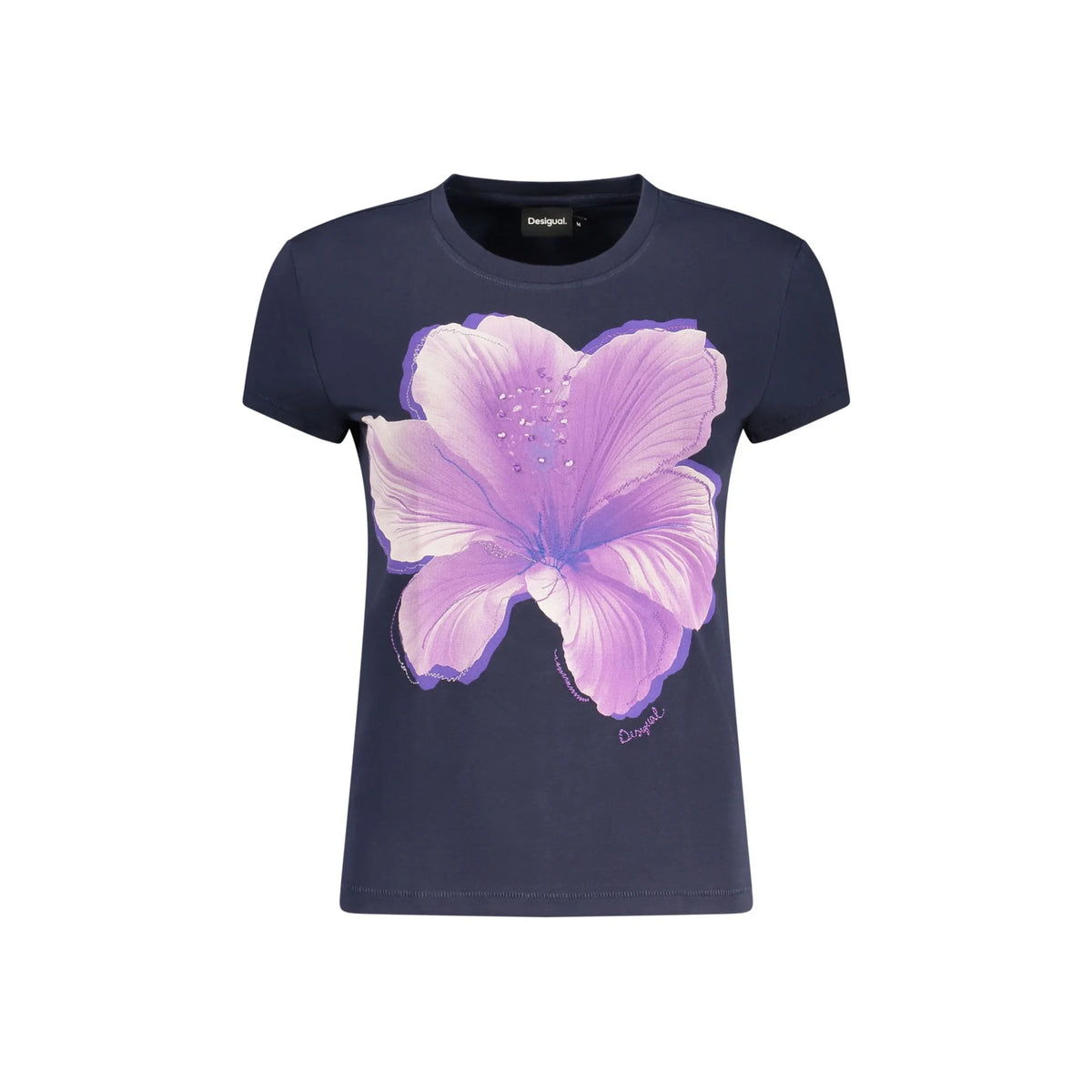 DESIGUAL T-SHIRT MANICHE CORTE DONNA BLU