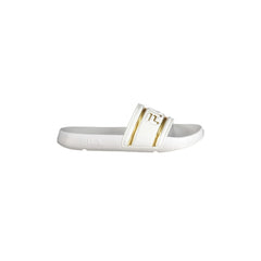 FILA Ciabatte Donna Bianche Morro Bay Logo con Dettagli Gold
