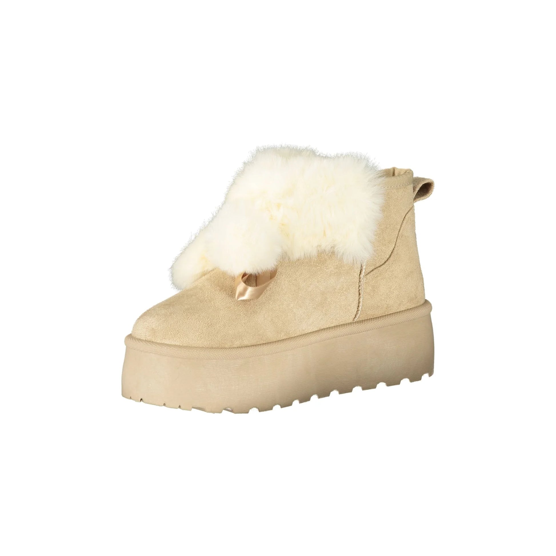 LAURA BIAGIOTTI Stivaletti Donna Beige con Pelo e Pom Pom - vista 3