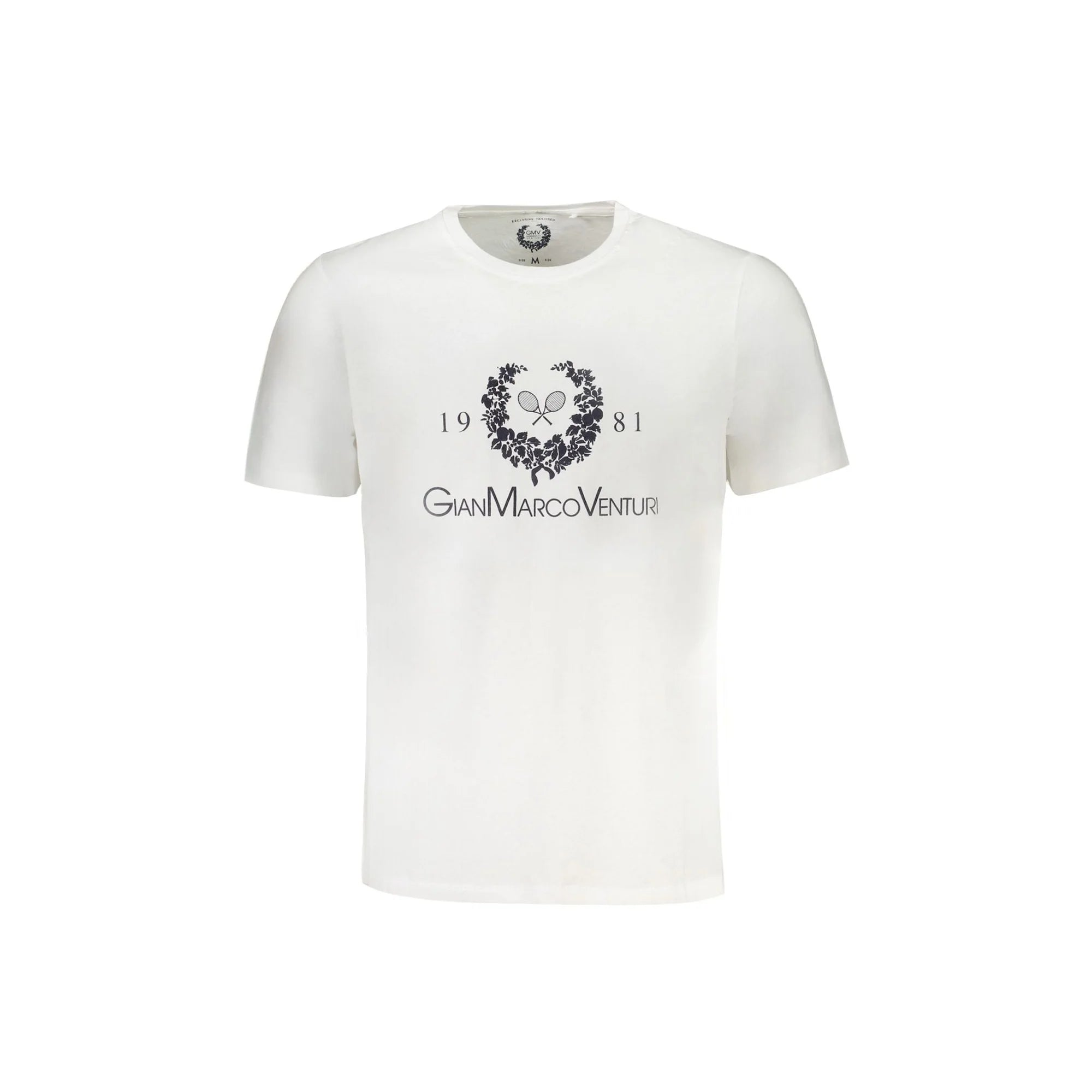 Gian Marco Venturi T-Shirt Maniche Corte Uomo Bianca Stampa Bianco - foto prodotto
