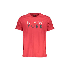 Gian Marco Venturi T-Shirt Maniche Corte Uomo Rossa Stampa