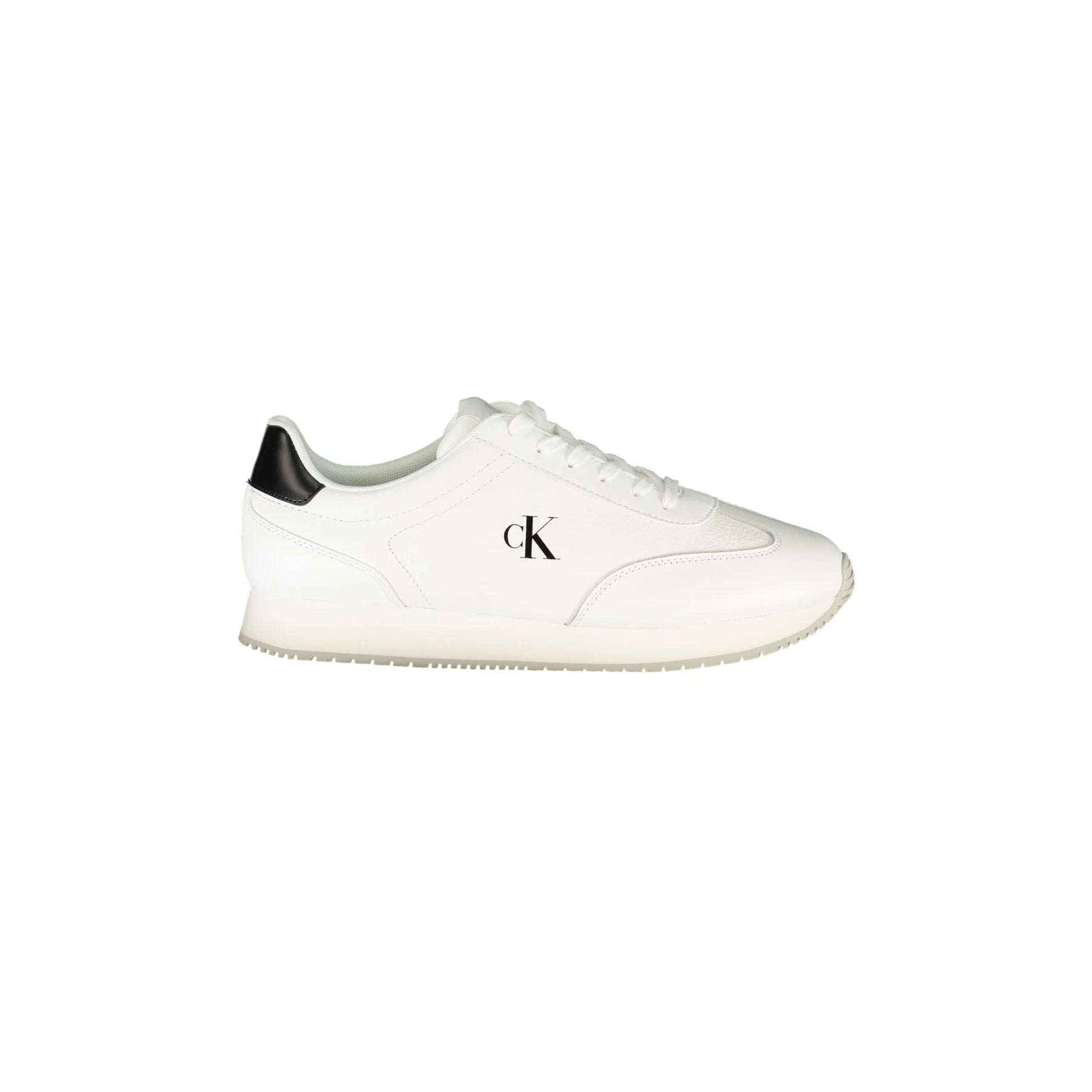 CALVIN KLEIN Sneakers Uomo Bianche con Dettagli Neri e Logo Bianco - foto prodotto