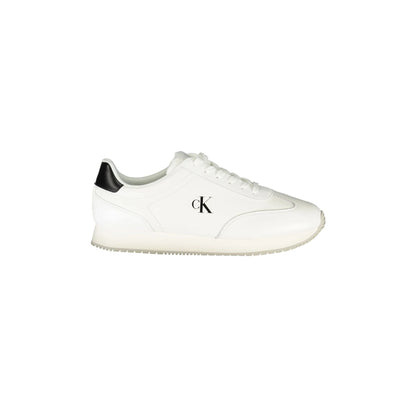CALVIN KLEIN Sneakers Uomo Bianche con Dettagli Neri e Logo Bianco - foto prodotto