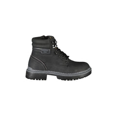 CARRERA Ankelboots Herr Svarta med Snörning, Dragkedja på Sidan och Kontrastdetaljer
