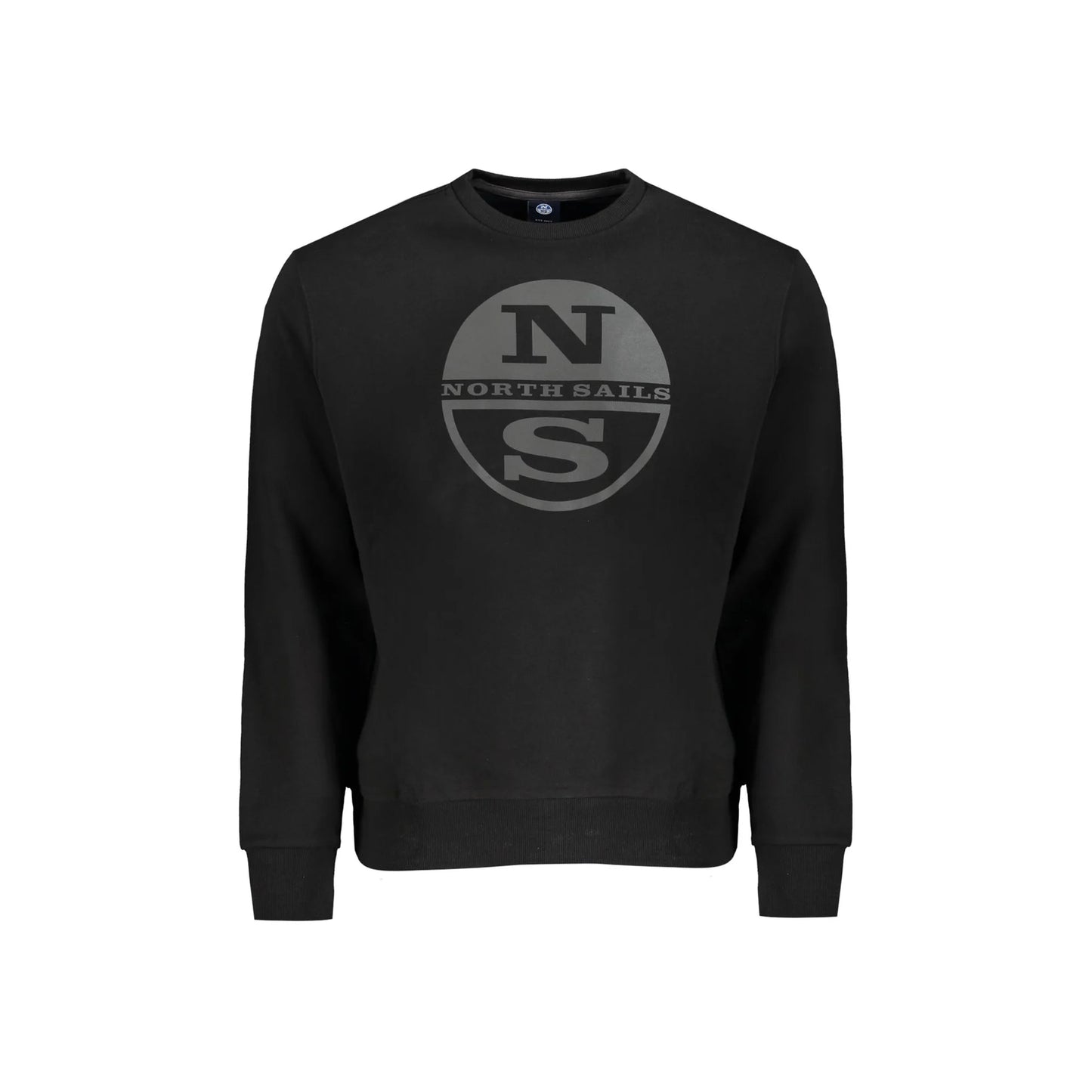 North Sails Felpa Uomo Nera Girocollo con Logo Felpe Nero - foto prodotto
