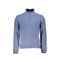 Napapijri Maglione Uomo Blu Mezzo Zip Ricamo Maglie - foto prodotto