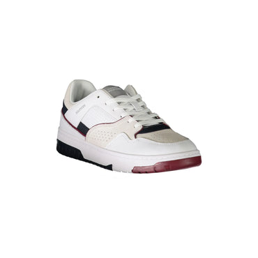 TOMMY HILFIGER Scarpe Sneakers Uomo Bianche con Dettagli a Contrasto bianco - vista 2