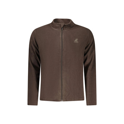 U.S. Grand Felpa Uomo Marrone Zip Pile Ricamo Logo Felpe - foto prodotto