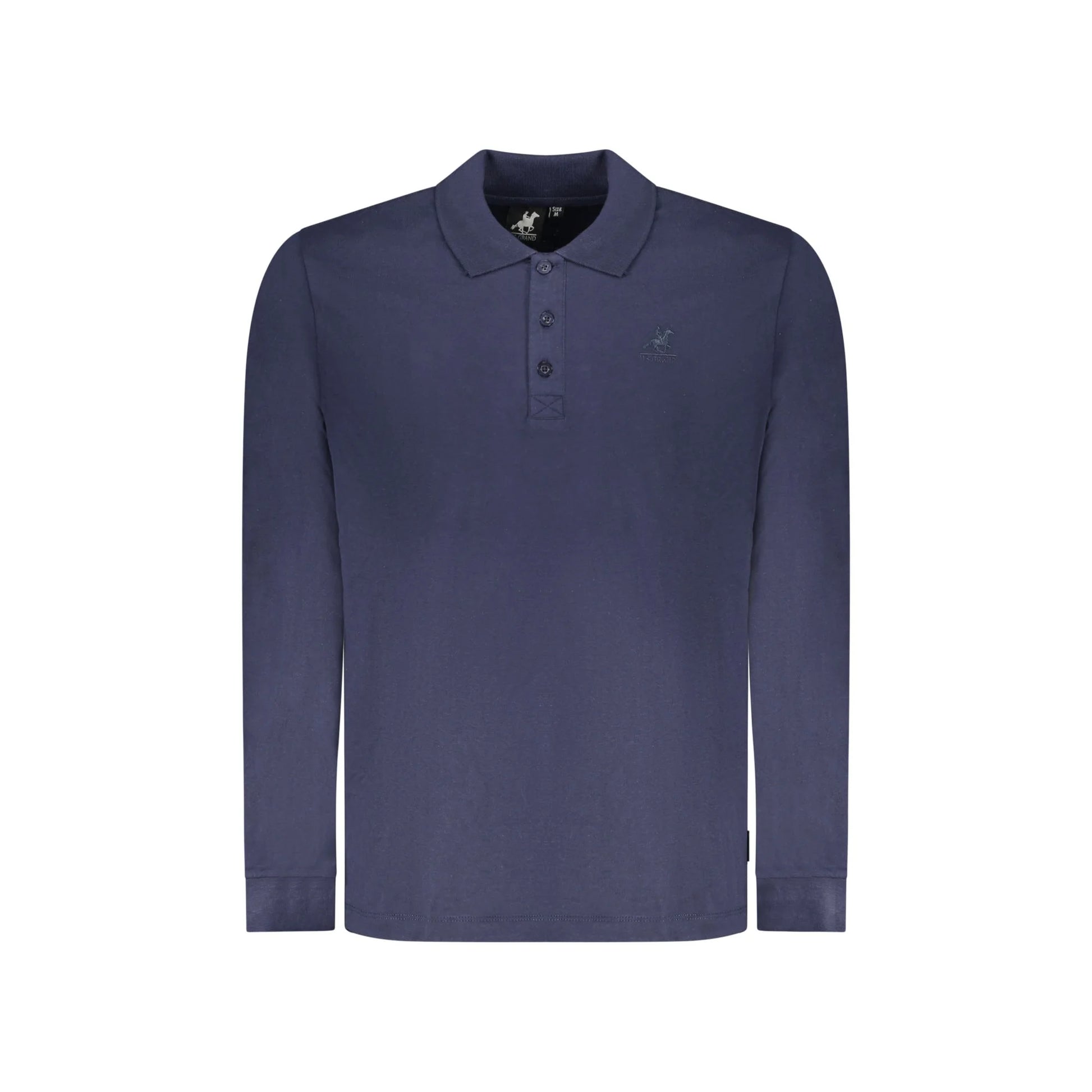 U.S. Grand Polo Uomo Blu Maniche Lunghe Cotone Ricamo Logo - foto prodotto