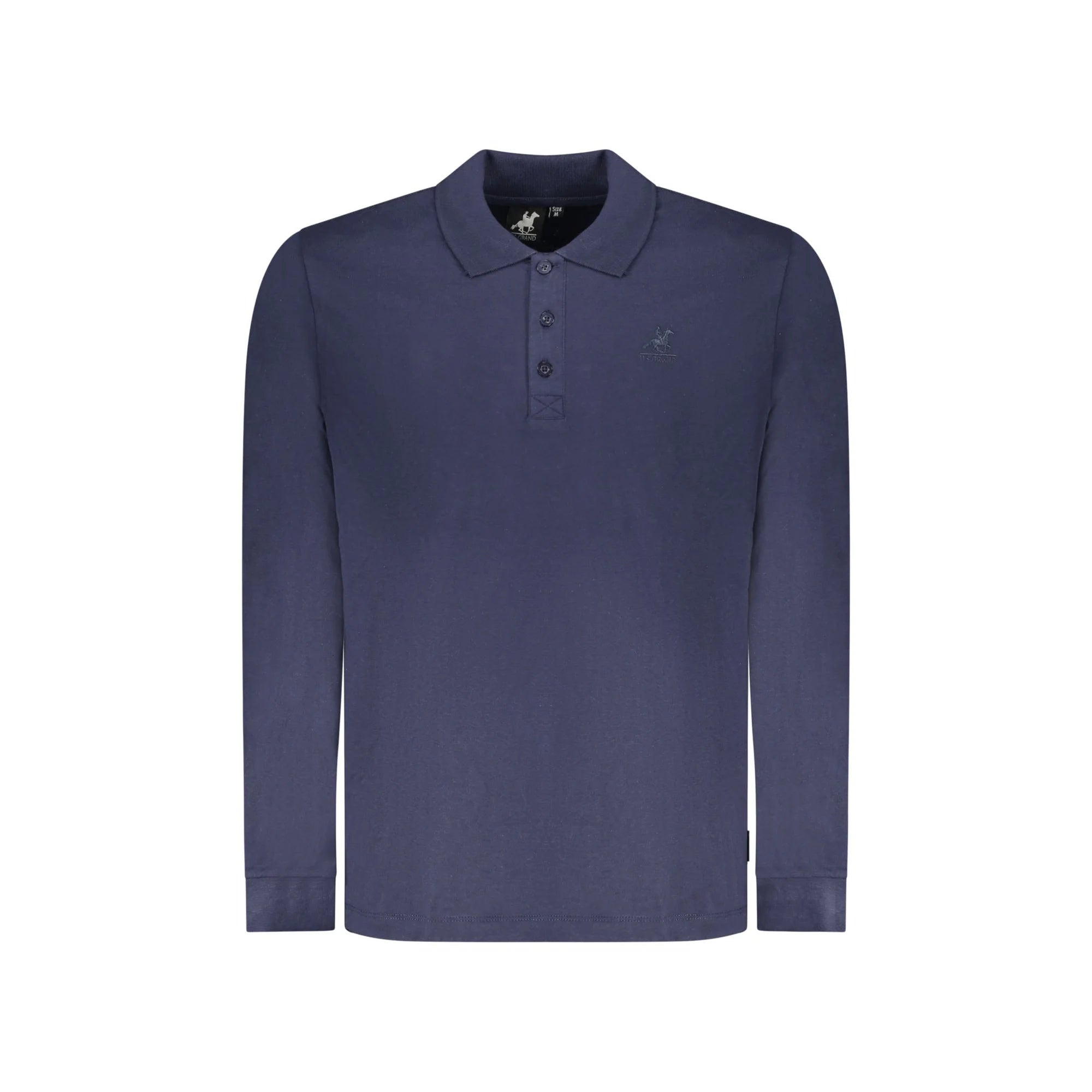 U.S. Grand Polo Uomo Blu Maniche Lunghe Cotone Ricamo Logo - foto prodotto