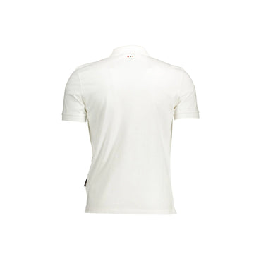 Napapijri Polo Maniche Corte Uomo Bianca Stampa/Ricamo/Logo bianco - vista 2