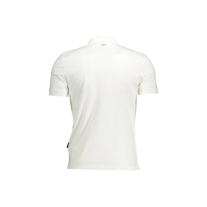Napapijri Polo Maniche Corte Uomo Bianca Stampa/Ricamo/Logo bianco - vista 2