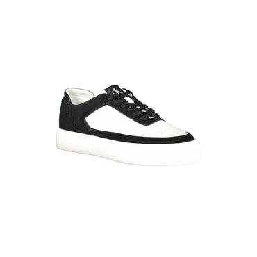 CALVIN KLEIN Sneakers Uomo Bianche con Lacci e Dettagli in Nero - vista 2