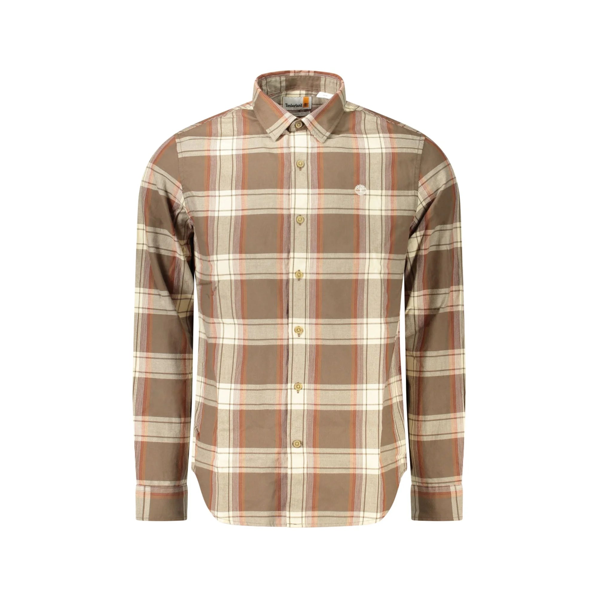 Timberland Camicia Maniche Lunghe Uomo Marrone Ricamo Camicie - foto prodotto