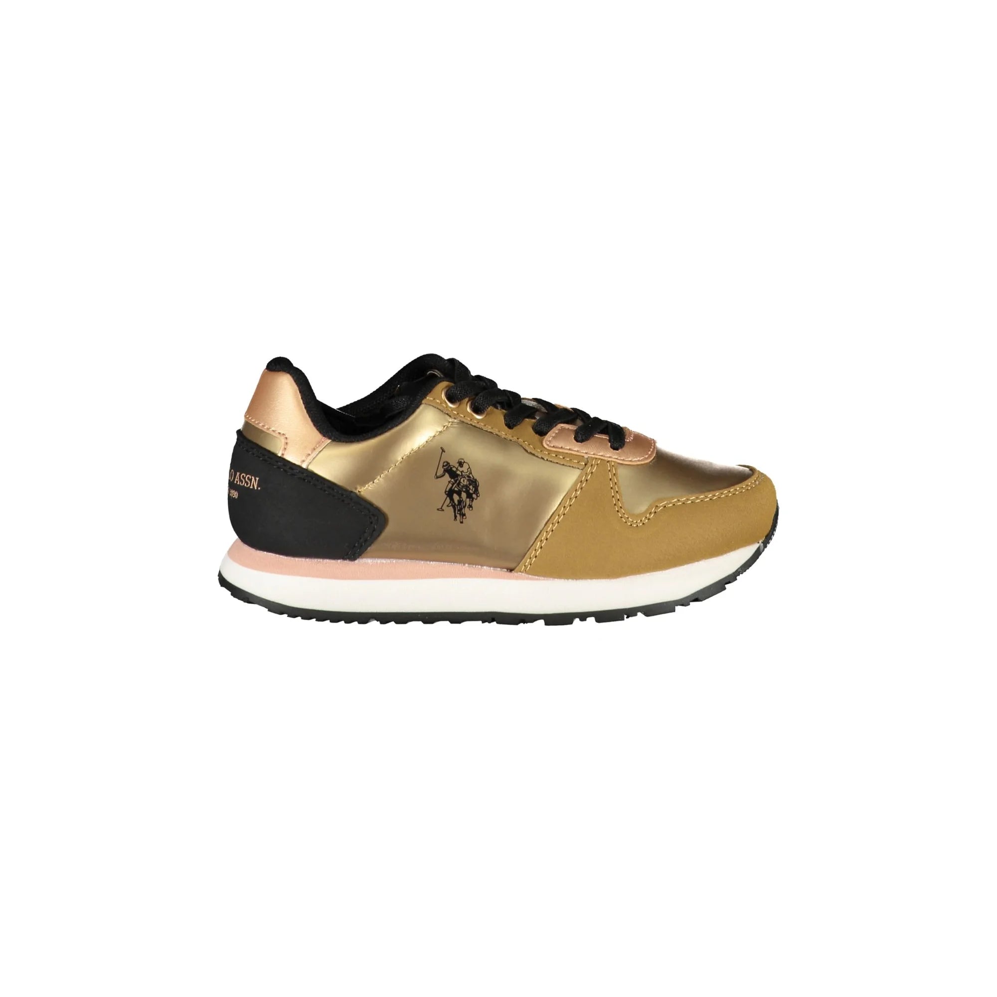 U.S. POLO ASSN. Scarpe Sportive Bambino Oro con Logo Sneakers - foto prodotto