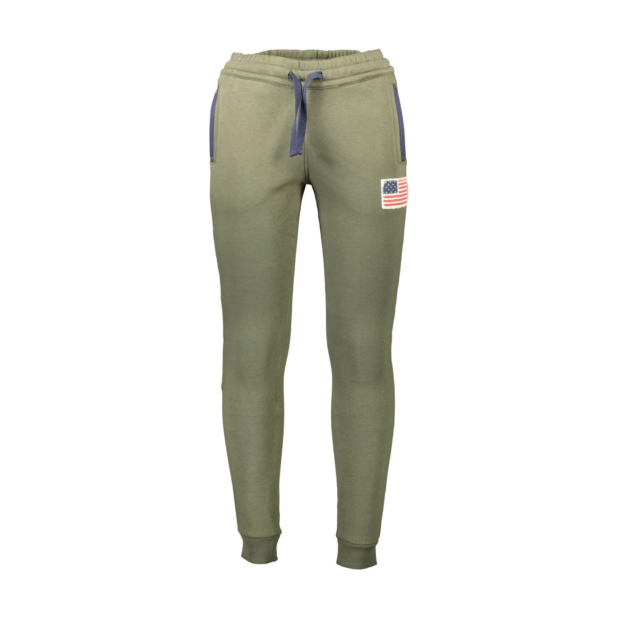 U.S. Pantaloni Uomo Verde Applicazione Logo U.S. Polo - foto prodotto