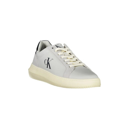 CALVIN KLEIN Scarpe Sneakers Uomo Grigie con Dettagli a Contrasto e Plantare Removibile grigio - vista 2